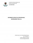 INFORME DE PRÁCTICA PROFESIONAL INVERSIONES FESA S.A.