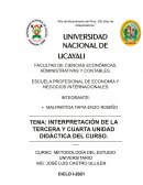 INTERPRETACIÓN DE LA TERCERA Y CUARTA UNIDAD DIDÁCTICA DEL CURSO