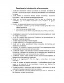 Cuestionario introducción a la economía