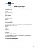 INFORME PSICOPEDAGÓGICO (Modelo establecido por la Escuela de Desarrollo Social)