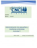 Actividad 1 Administración de pequeñas y medianas empresas