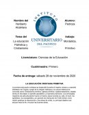 LA EDUCACIÓN CRISTIANA PRIMITIVA