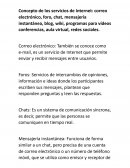 Concepto de los servicios de Internet