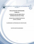 ELABORANDO UN PROGRAMA DE CAPACITACIÓN