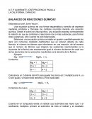 BALANCEO DE REACCIONES QUÍMICAS