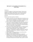 METALES Y ALEACIONES UTILIZADOS EN LA INDUSTRIA