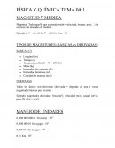 FÍSICA Y QUÍMICA . MAGNITUD Y MEDIDA