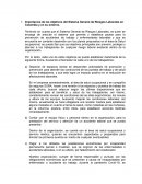 Importancia de los objetivos del Sistema General de Riesgos Laborales en Colombia y en su entorno