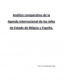 Análisis comparativo de la Agenda Internacional de los Jefes de Estado de Bélgica y España