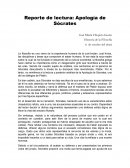 Reporte de lectura: Apología de Sócrates
