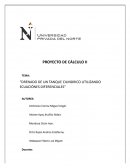 Drenado de un tanque cilindrico utilizando ecuaciónes diferenciales