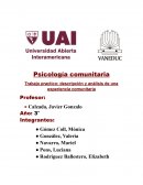 Psicología comunitaria Trabajo practico: descripción y análisis de una experiencia comunitaria
