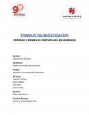 RETORNO Y RIESGO DE PORTAFOLIOS DE INVERSIÓN