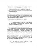 EJERCICIO DE APLICACIÓN: SOBRE ELABORACIÓN DE CITAS Y REFERENCIAS