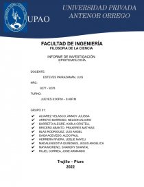 INFORME-EPISTEMOLOGÍA. Página 1
