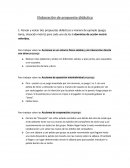 Elaboración de propuesta didáctica
