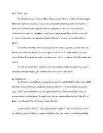 Origen de la filosofía. Página 1