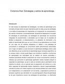 Evidencia final: Estrategias y estilos de aprendizaje