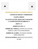 TALLER DE LECTURA, REDACCIÓN E INICIACIÓN A LA INVESTIGACIÓN DOCUMENTAL III