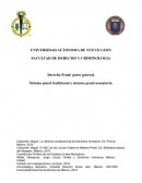 Derecho Penal: parte general. Sistema penal tradicional y sistema penal acusatorio