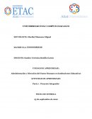 Administraciòn y Direcciòn del Factor Humano en Instituciones Educativas