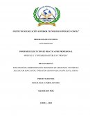 INFORME DE EJECUCIÓN DE PRÁCTICA PRE PROFESIONAL MÓDULO II: “CONTABILIDAD PÚBLICA Y PRIVADA”