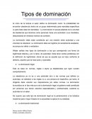 Cap. III "Tipos de dominación"