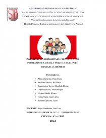 INVESTIGACIÓN FORMATIVA EN CONTEXTO A UNA PROBLEMATICA SOCIAL Y POLITICA EN EL PERÚ. Página 1