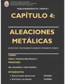 Aleaciones metálicas. Estructura y reforzamiento mediante tratamiento térmico