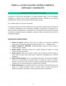 LA EXPLICACIÓN, MODELO MÉDICO, CRÍTICAS Y CONTEXTO