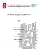 Coeficiente global de transferencia en geometrías simples