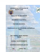 CULTURA REGIONAL Cuestionario