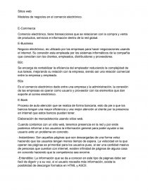 Sitios web Modelos de negocios en el comercio electrónico. Página 1