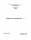 PREMIO NOBEL DE ECONOMIA 2018
