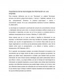 Importancia de las TIC en las informaciones en una empresa