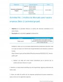 Dirección de Marketing Integral Análisis de Mercado para nuestra empresa (Reto 1) (actividad grupal)