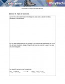 Ejercicio 13. Tipos de reacciones
