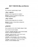 Práctica de muy y mucho