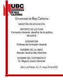 Formación docente: desafíos de la política educativa