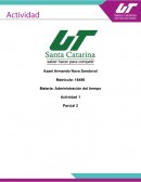 Administración del tiempo. Actividad 1