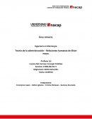Teoría de la administración – Relaciones humanas de Elton mayo