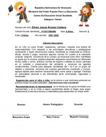 Informe descriptores. Página 1