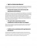 ¿Qué es el efecto Hawthorne?