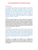 Las independencias en América Latina