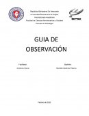 GUIA DE OBSERVACIÓN PARA ‘’TRASTORNO ESPECTRO AUTISTA’’