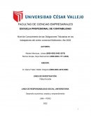 Nivel de Conocimiento de las Obligaciones Tributarias en los trabajadores del centro comercial Multicentro