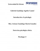 Entrevista psicológica clínica