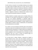 Importancia del estudio de las comunidades