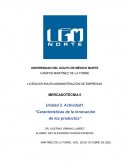 Actividad1. “Características de la innovación de los productos”