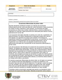 ECUACIONES DIFERENCIALES. Página 1